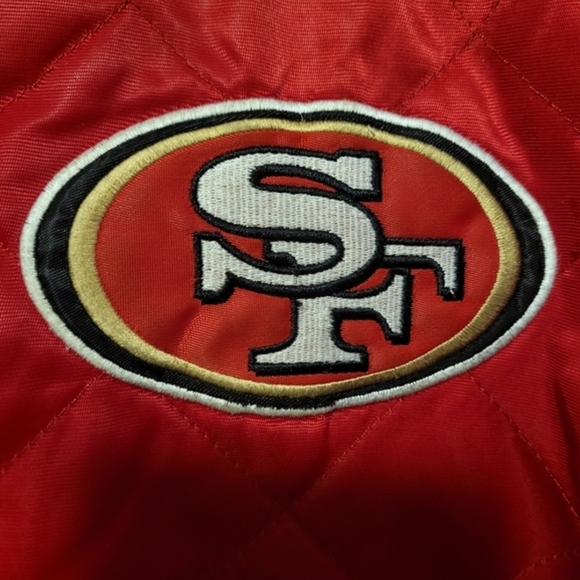 Vintage Inspired NFL San Fran 49ers Quilted Bomber XL Authrntjc NFL Merchandise - Picture 4 of 9